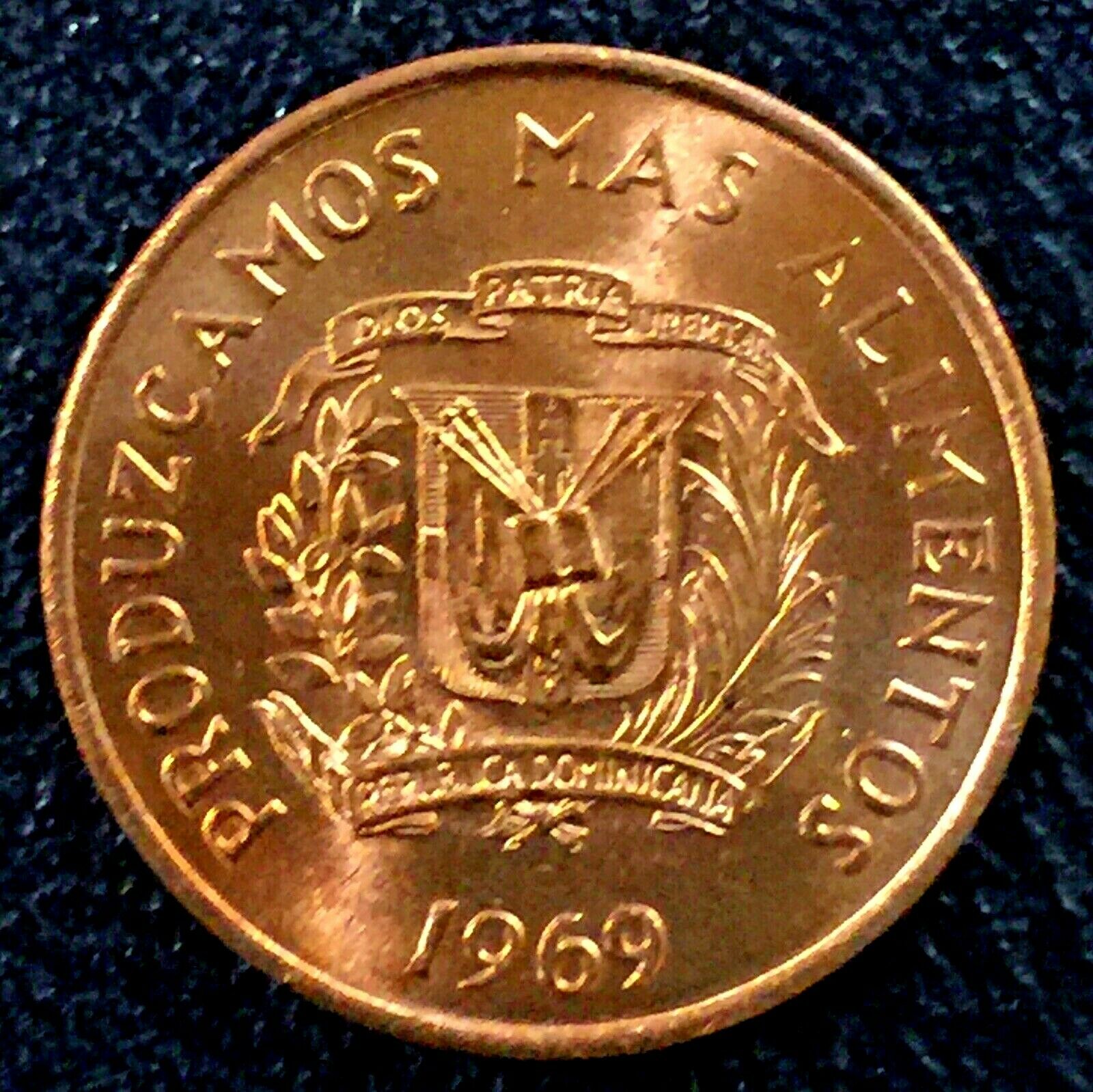 Dominican Republic 1969 1 Centavo  Brilliant Uncirculated - Fresh Stock Dated October 2025