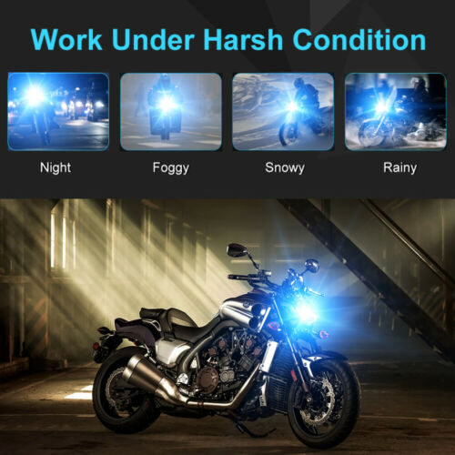 For Yamaha YZF-R6 R6S 2003-2016 H7 Xenon HID Hyper Blue Headlight Lights Bulbs - Fresh Stock Dated October 2025