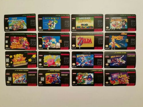 NES Back label rear label Snes Cartridge Replacement Game Label Sticker Precut - Fresh Stock Dated October 2025