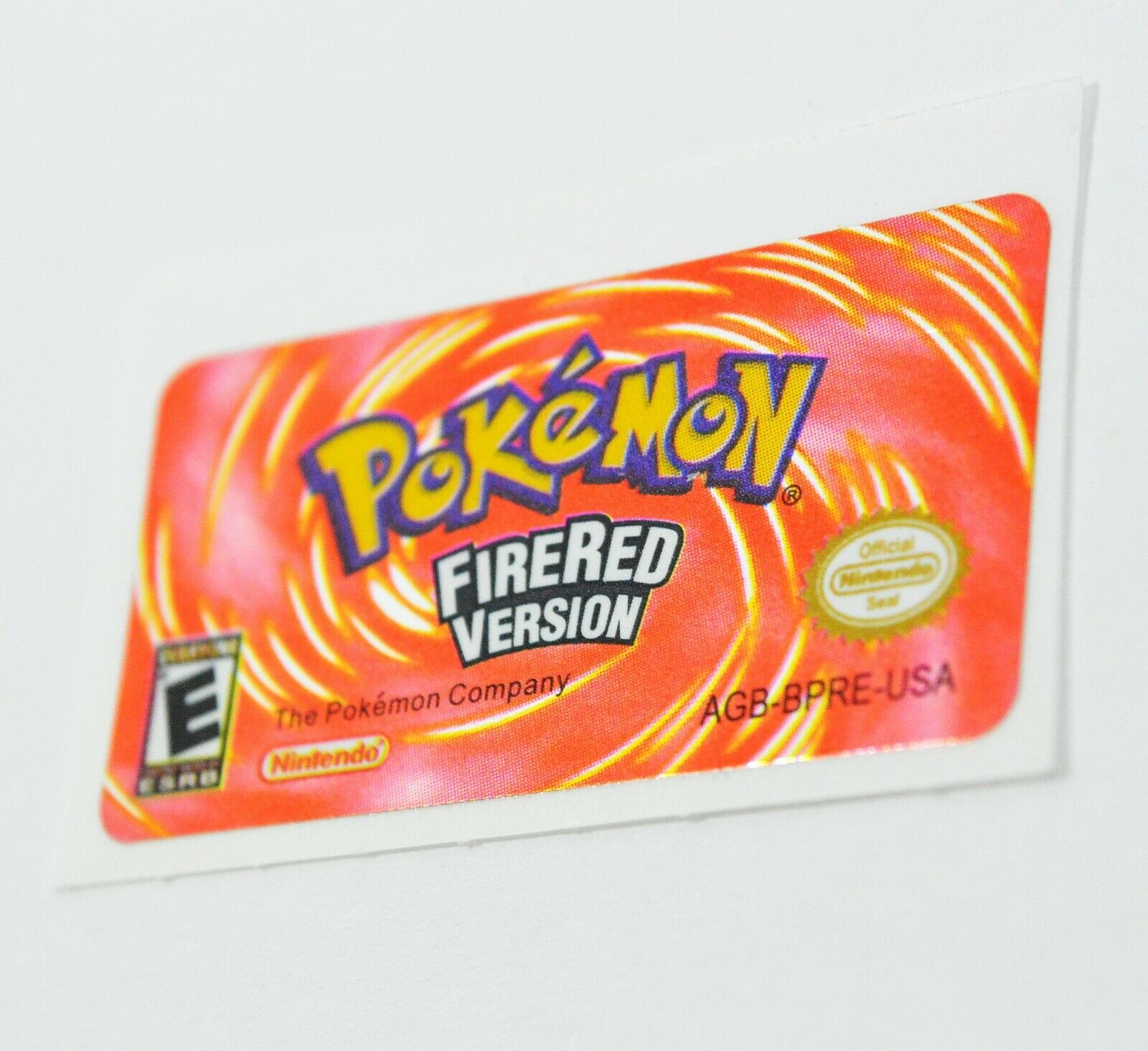 Pokemon Fire Red GBA Replacement Label SHINY FOIL Sticker Gameboy Advance USA - Fresh Stock Dated October 2025