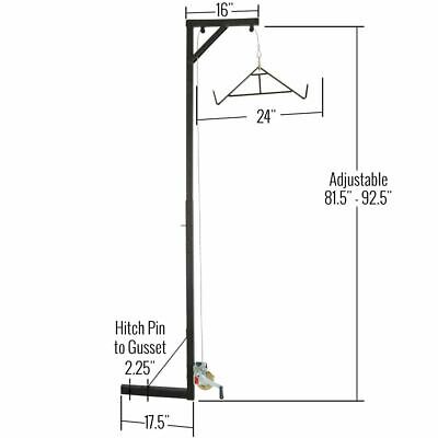 Kill Shot 300-lb Capacity Hitch-Mounted Deer Hoist with Gambrel, DEER-HOIST - Fresh Stock Dated October 2025