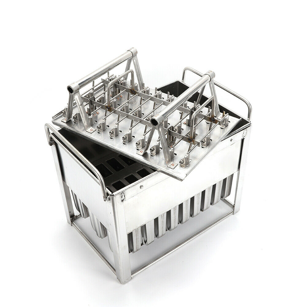 Ice Cream Mold Stick 30x Stainless Steel Mold Ice Pop Lolly Popsicle w/ Holder - Fresh Stock Dated October 2025