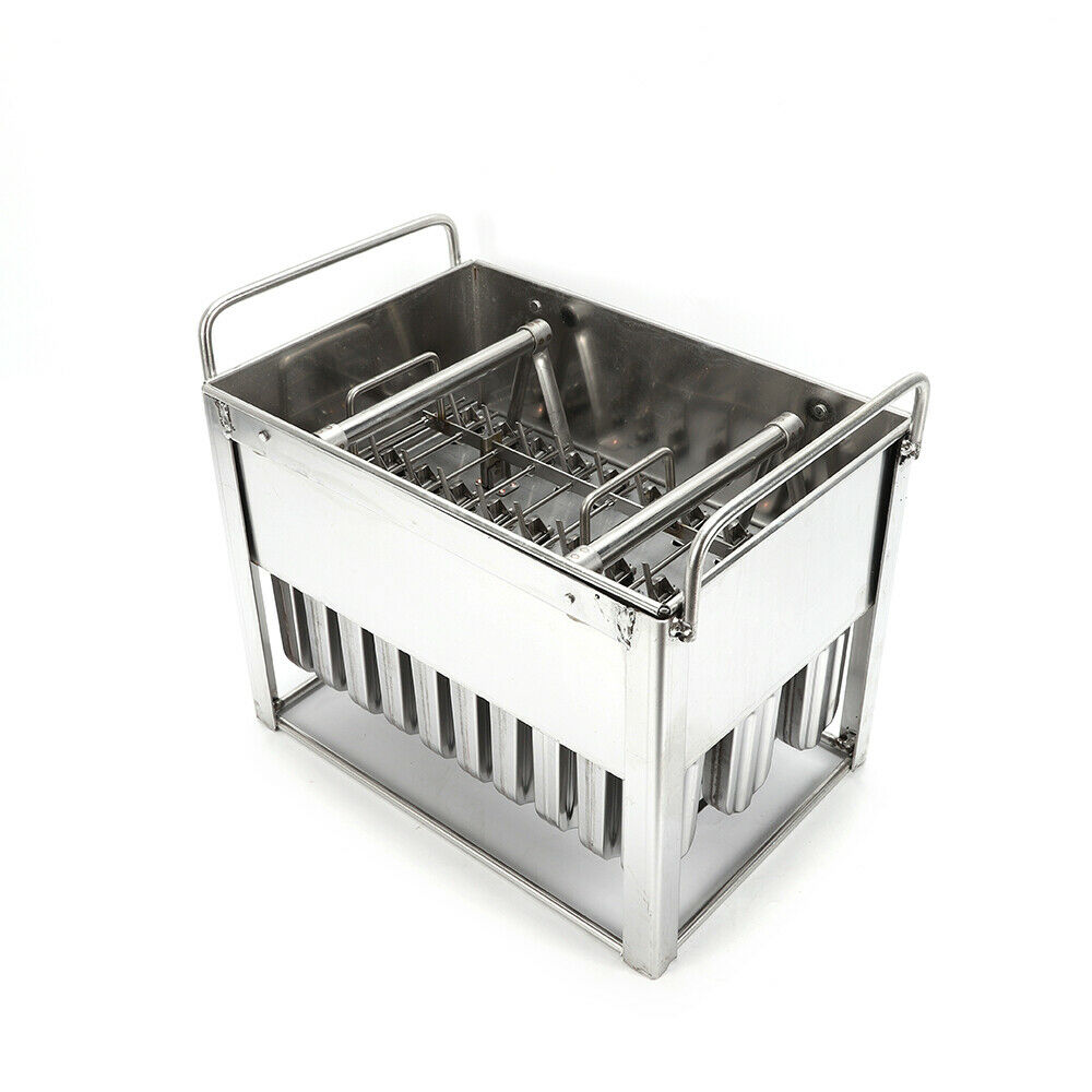 Ice Cream Mold Stick 30x Stainless Steel Mold Ice Pop Lolly Popsicle w/ Holder - Fresh Stock Dated October 2025
