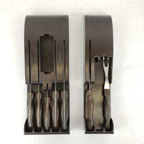 Vintage CUTCO 7 Piece Knife Set #1021 1022 1023 1024 1025 1028 Fork Wall Rack - Fresh Stock Dated October 2025