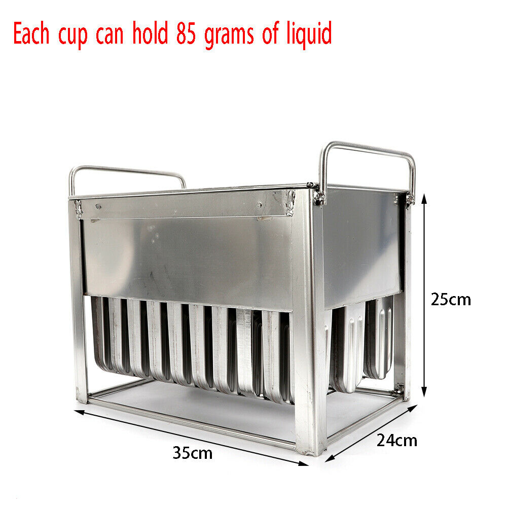 Ice Cream Mold Stick 30x Stainless Steel Mold Ice Pop Lolly Popsicle w/ Holder - Fresh Stock Dated October 2025