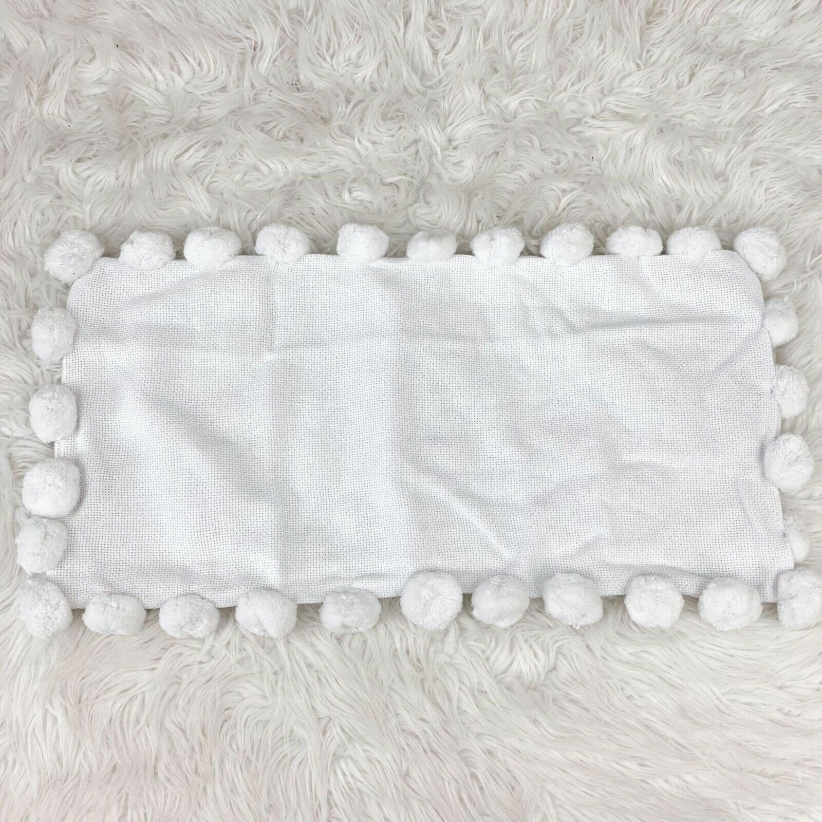 Pottery Barn Teen White Pom Pom Organic Pillow Cover NEW - Fresh Stock Dated October 2025