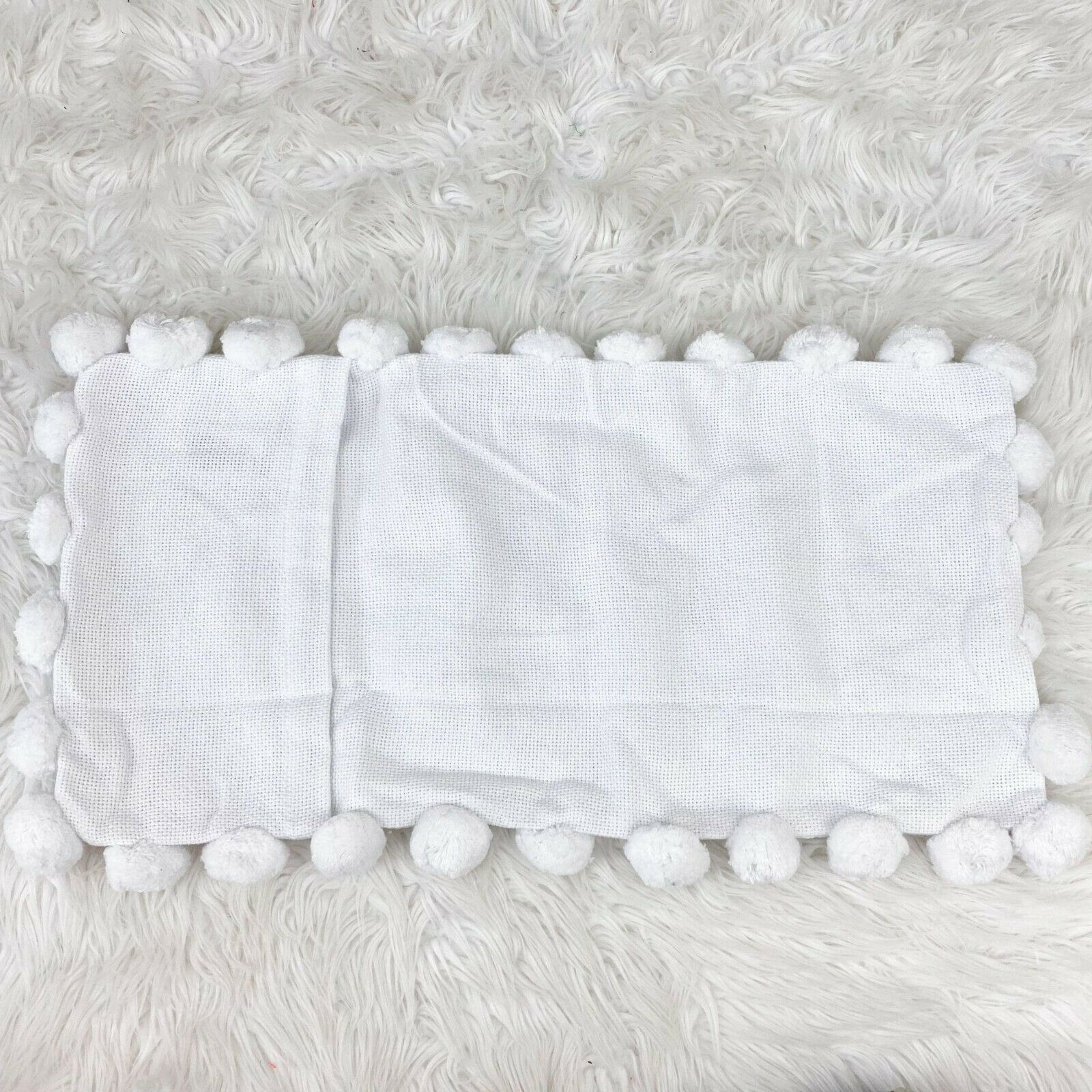 Pottery Barn Teen White Pom Pom Organic Pillow Cover NEW - Fresh Stock Dated October 2025