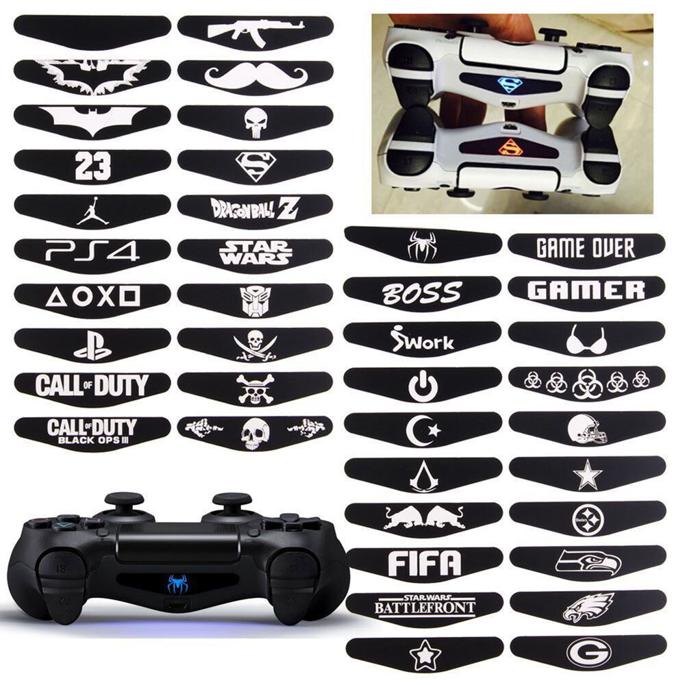 40PCS LED Light Bar Cover Decal Skin Sticker for PlayStation 4 PS4 Controller - Fresh Stock Dated October 2025