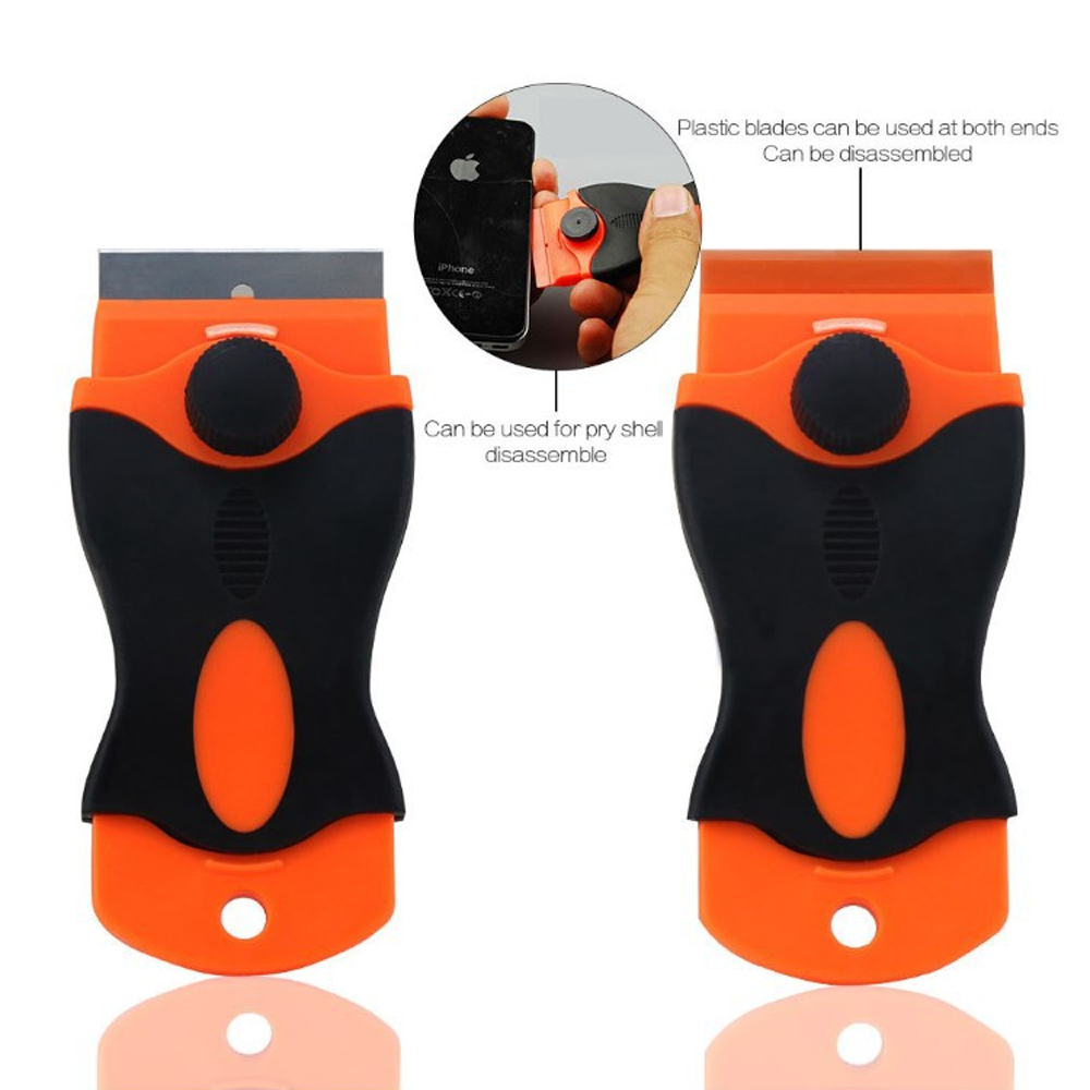 100Pcs Mini Plastic Razor Blades&Razor Scraper Double Edged Sticker Removal Tool - Fresh Stock Dated October 2025