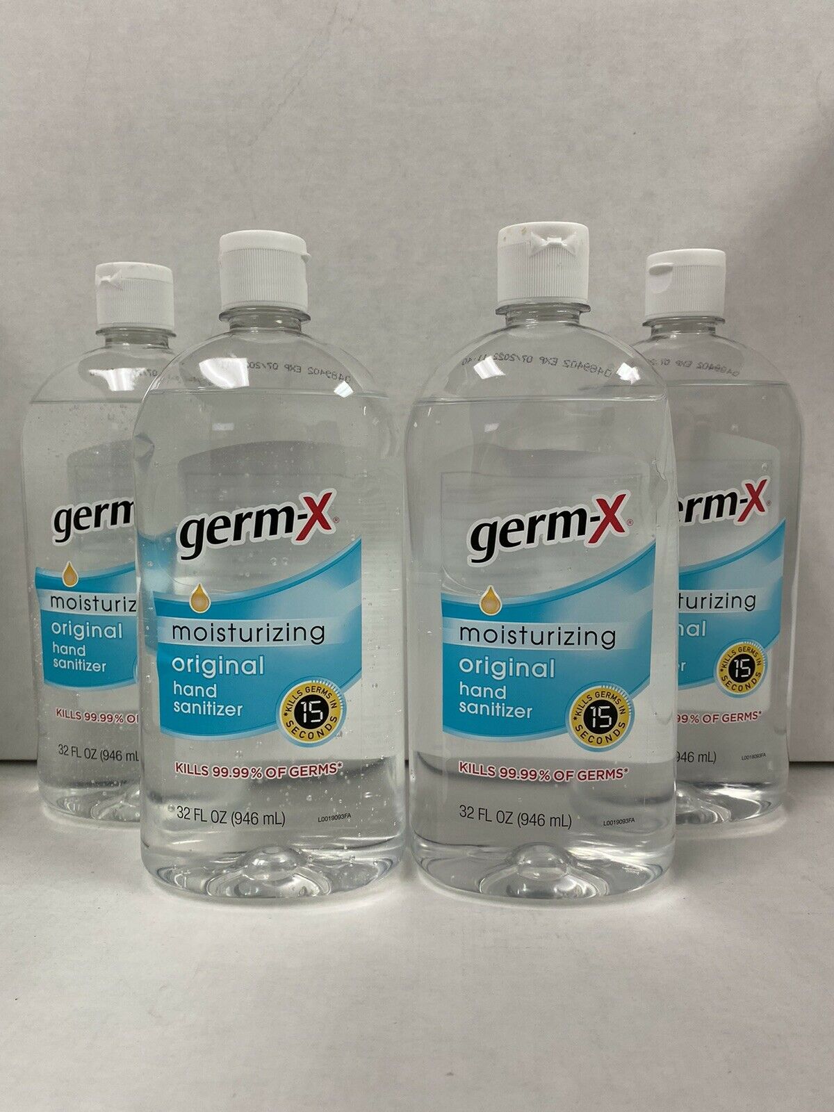 4 Pack Germ-X Moisturizing Hand Sanitizer Original 32 FL OZ Expires 08/2022 - Fresh Stock Dated October 2025