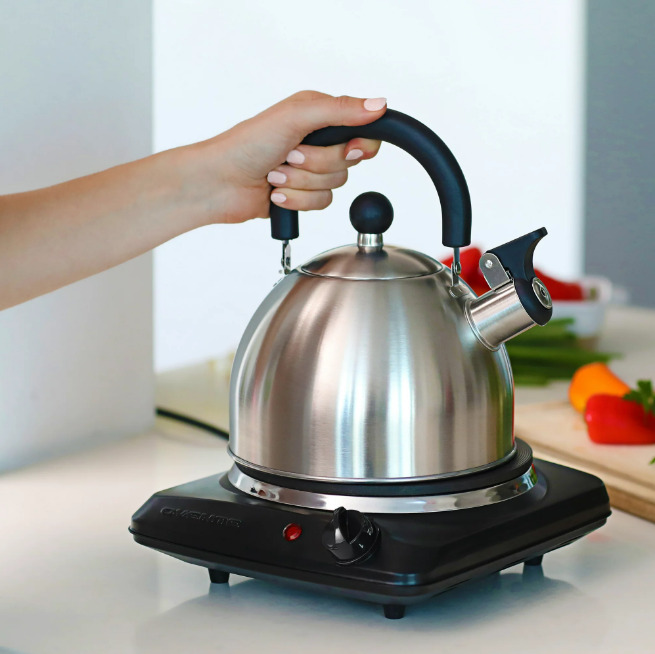 Portable Single Electric Burner Hot Plate Stove Dorm Compact Travel Counter Top - Fresh Stock Dated October 2025