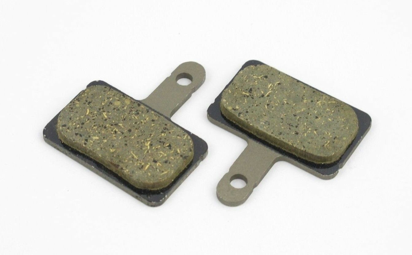 New Resin Disc Bicycle Brake Pads with Spring and Pin for Shimano B01S - Fresh Stock Dated October 2025