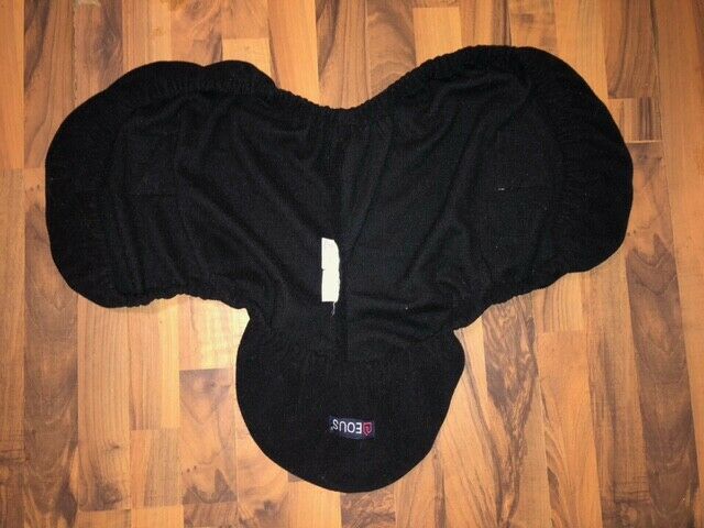 EOUS BLACK  FLEECE ENGLISH SADDLE COVER SMALL SADDLE 19'' X 34'' - Fresh Stock Dated October 2025