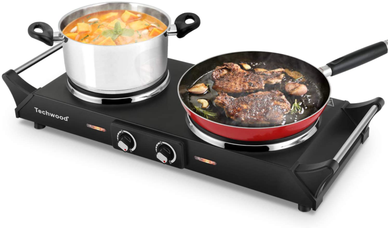 Techwood Hot Plate Electric Single Burner 1800W Portable Burner For Cooking With - Fresh Stock Dated October 2025