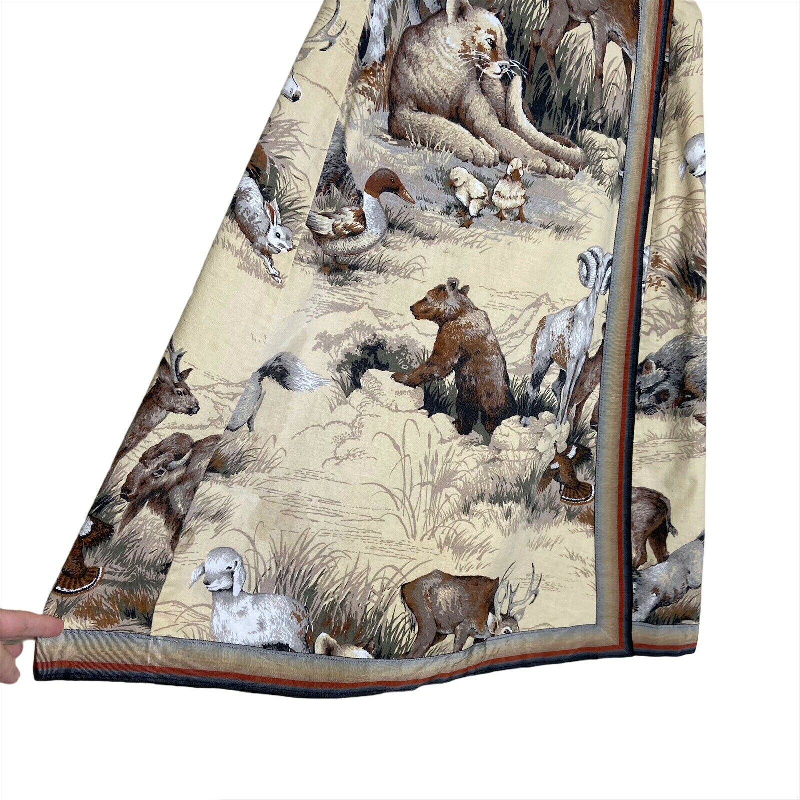 Vintage Florence Fashions Wildlife Animal Print Novelty Wrap Skirt Small USA - Fresh Stock Dated October 2025