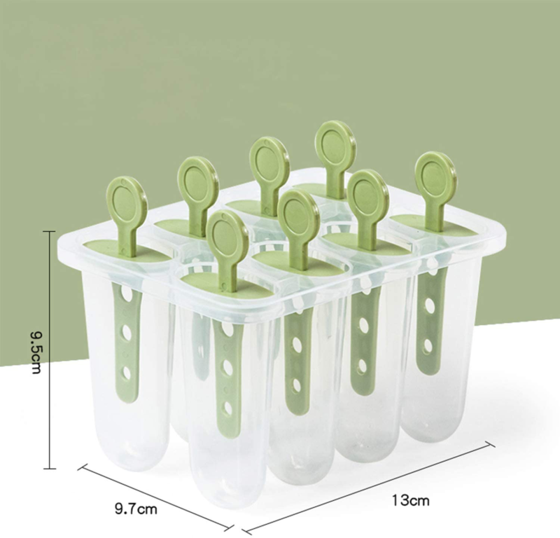 8Pcs Popsicle Molds Sets, Ice Cream Molds, Fresh Fruitsicle Frozen Molds - Fresh Stock Dated October 2025