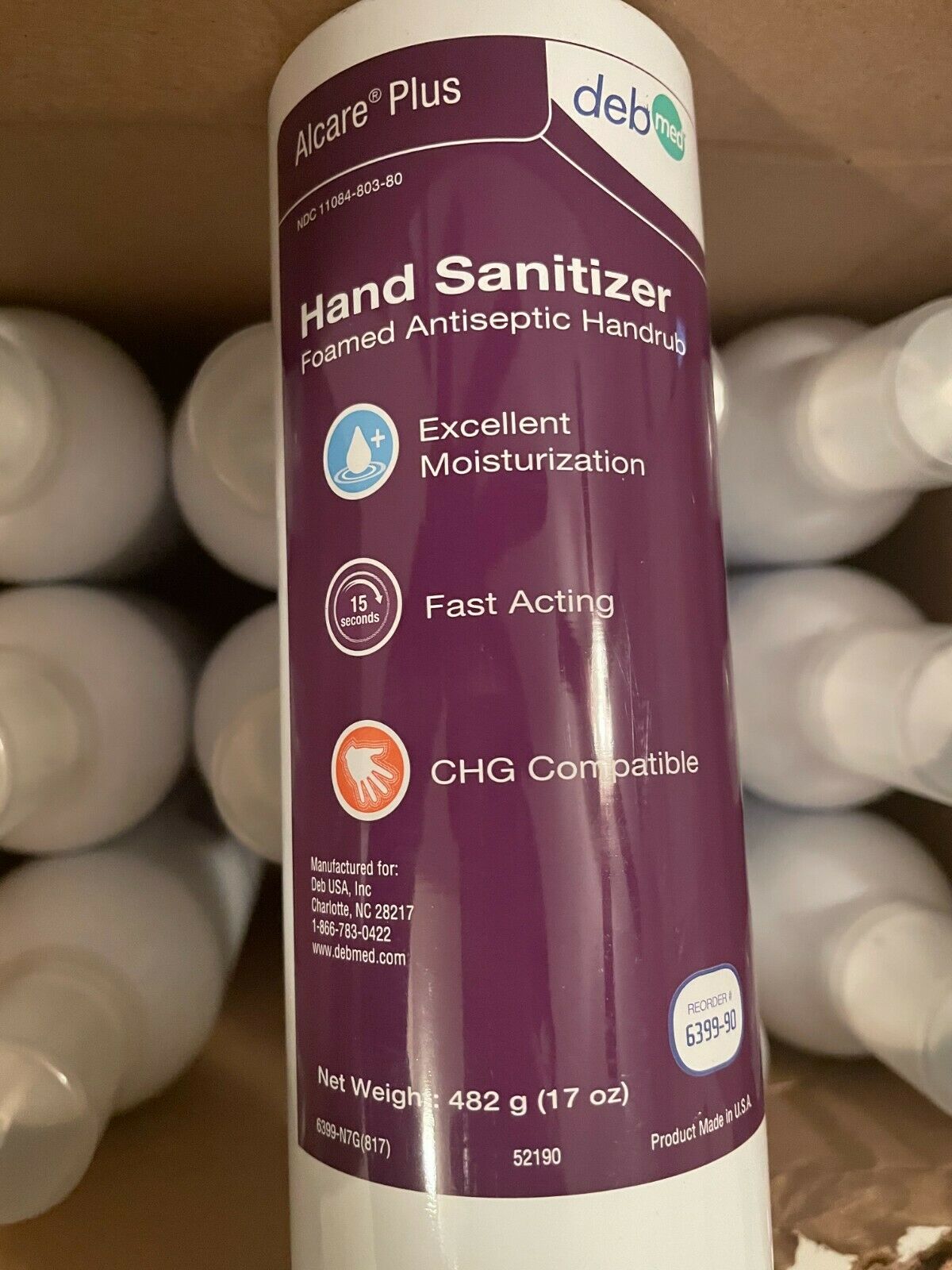 Foamed Antiseptic Handrub Alcare Plus Hand 17 fl oz each - FULL CASE 12 cans - Fresh Stock Dated October 2025