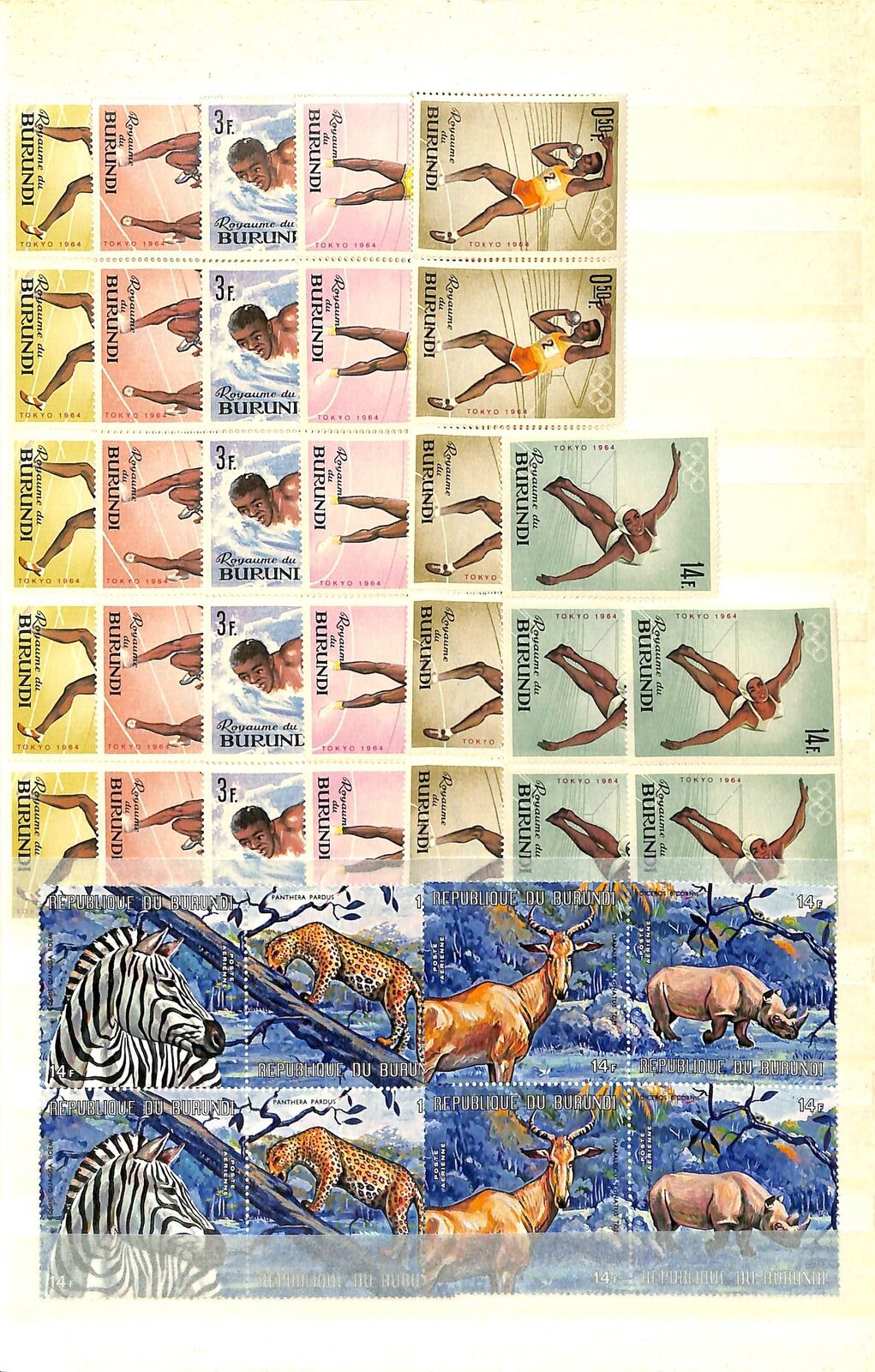 [OP1168] Burundi lot of stamps on 10 pages - Fresh Stock Dated October 2025