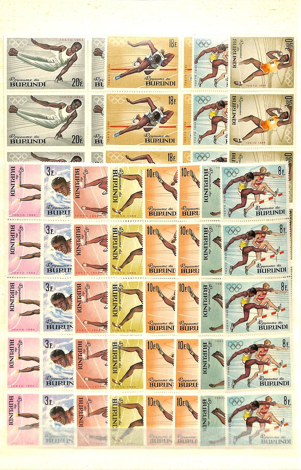 [OP1168] Burundi lot of stamps on 10 pages - Fresh Stock Dated October 2025