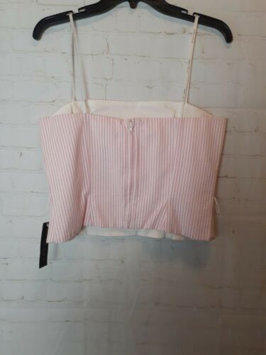 Vintage 90s NOS Pink White Striped Skirt Tube Top Set Size 10 Clueless - Fresh Stock Dated October 2025