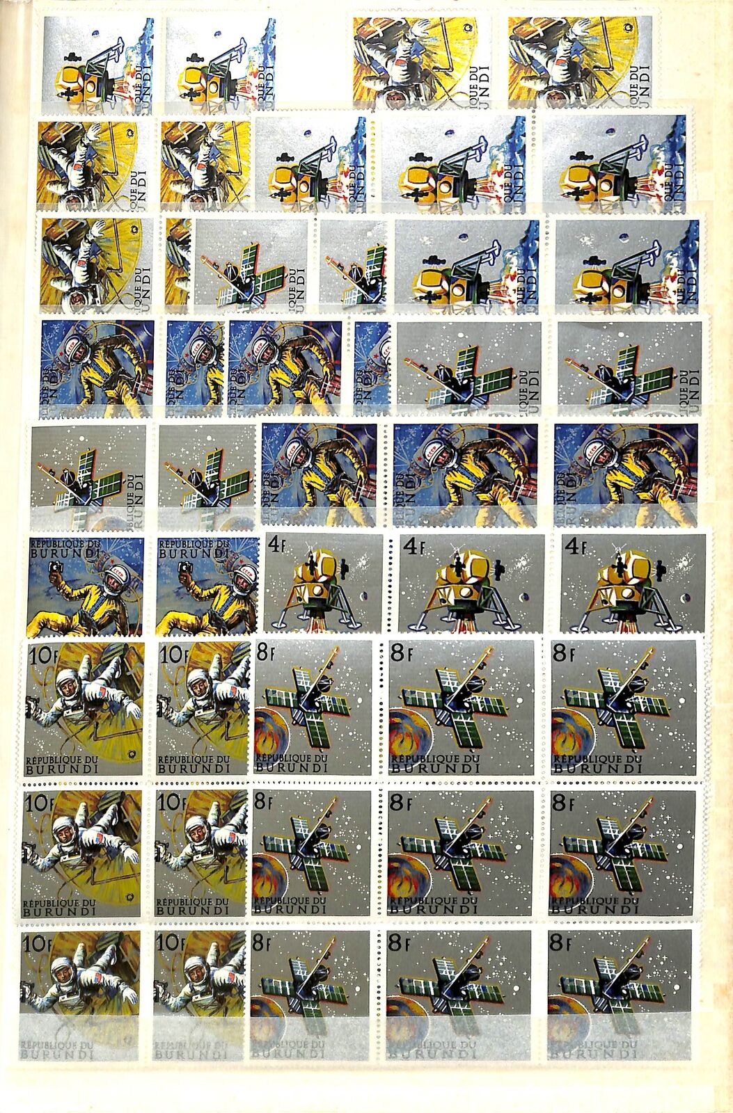 [OP1168] Burundi lot of stamps on 10 pages - Fresh Stock Dated October 2025