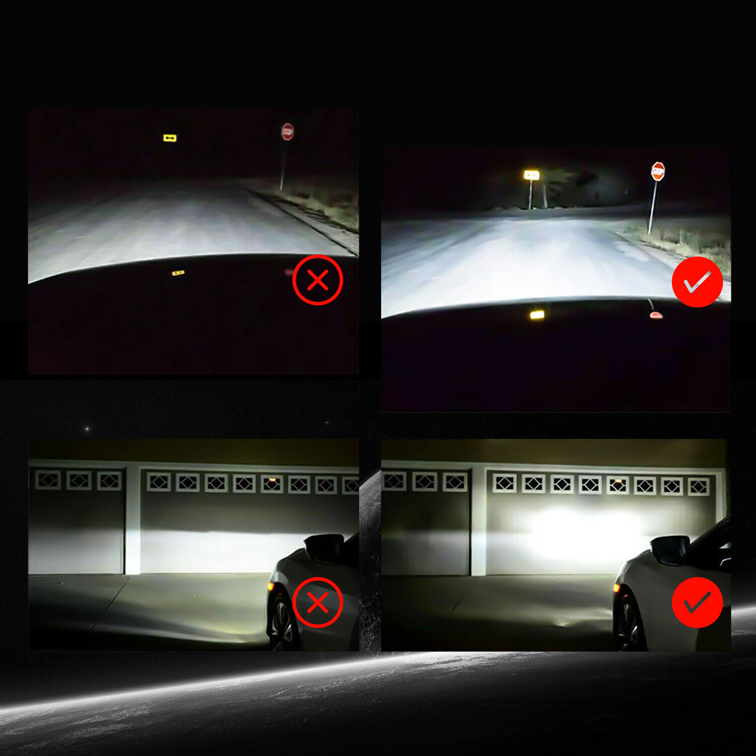 NEW H11 2x LED Headlight Bulbs For Suzuki GSXR1000 GSXR750 GSXR600 Low Beam Kit - Fresh Stock Dated October 2025