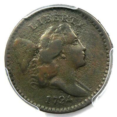 1794 Liberty Cap Flowing Hair Half Cent 1/2C C-8 - PCGS Fine Detail - Rare Coin! - Fresh Stock Dated October 2025