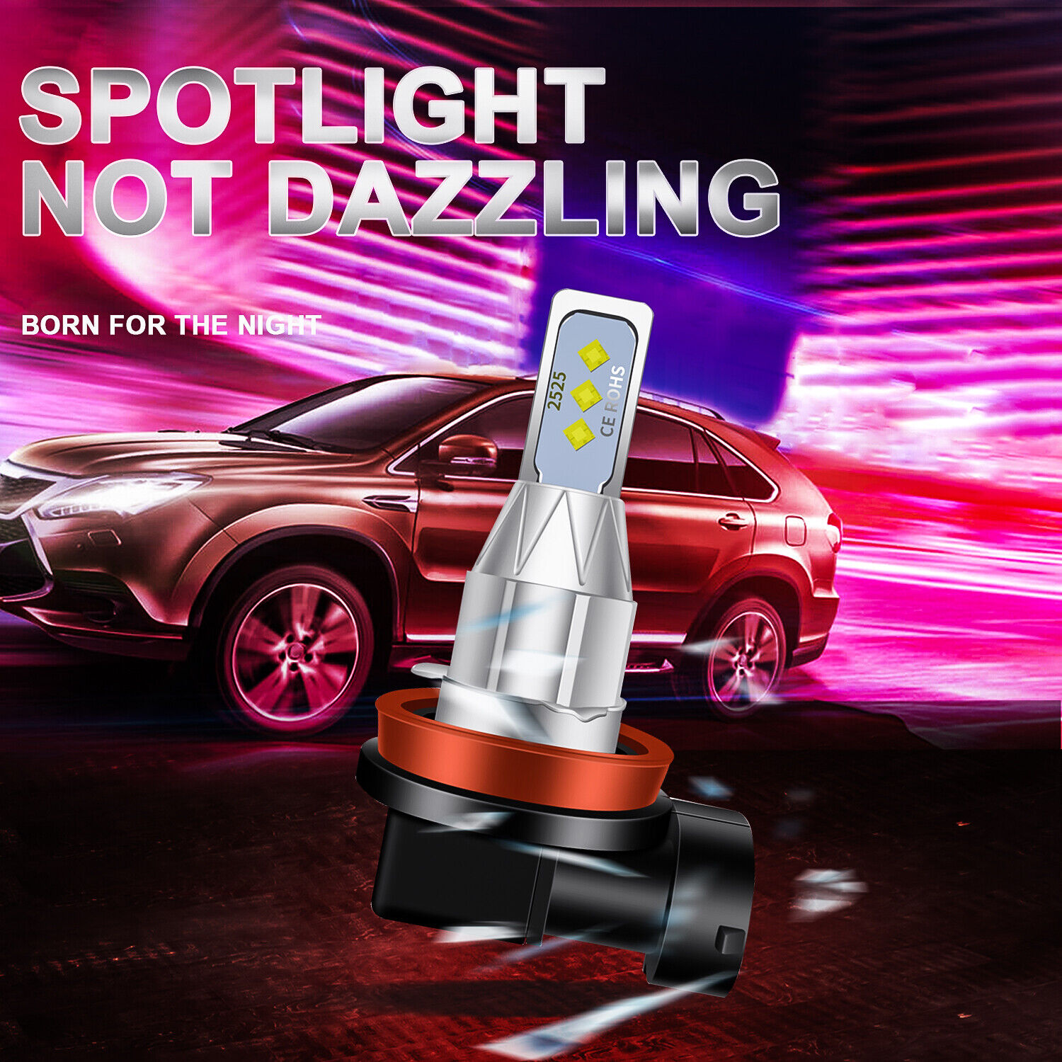 NEW H11 2x LED Headlight Bulbs For Suzuki GSXR1000 GSXR750 GSXR600 Low Beam Kit - Fresh Stock Dated October 2025