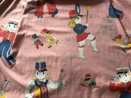 Vintage 50s Full Skirt Toy Doll Novelty Print Duck Puppy Dog Cottage Sweet Boho - Fresh Stock Dated October 2025
