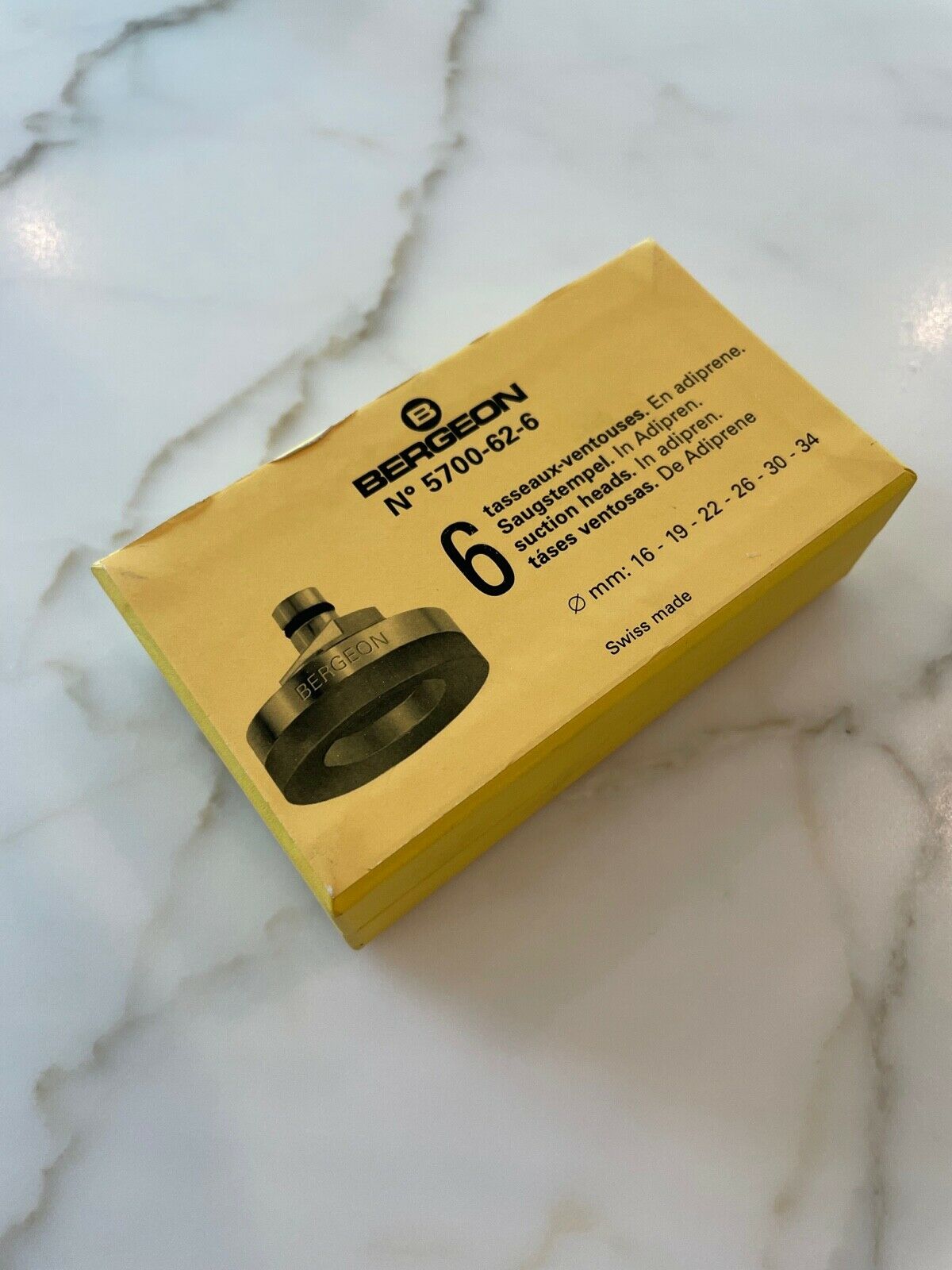 Bergeon 5700 Waterproof Watch Case Repair kit with 6 5700-62-6 Suction heads - Fresh Stock Dated October 2025