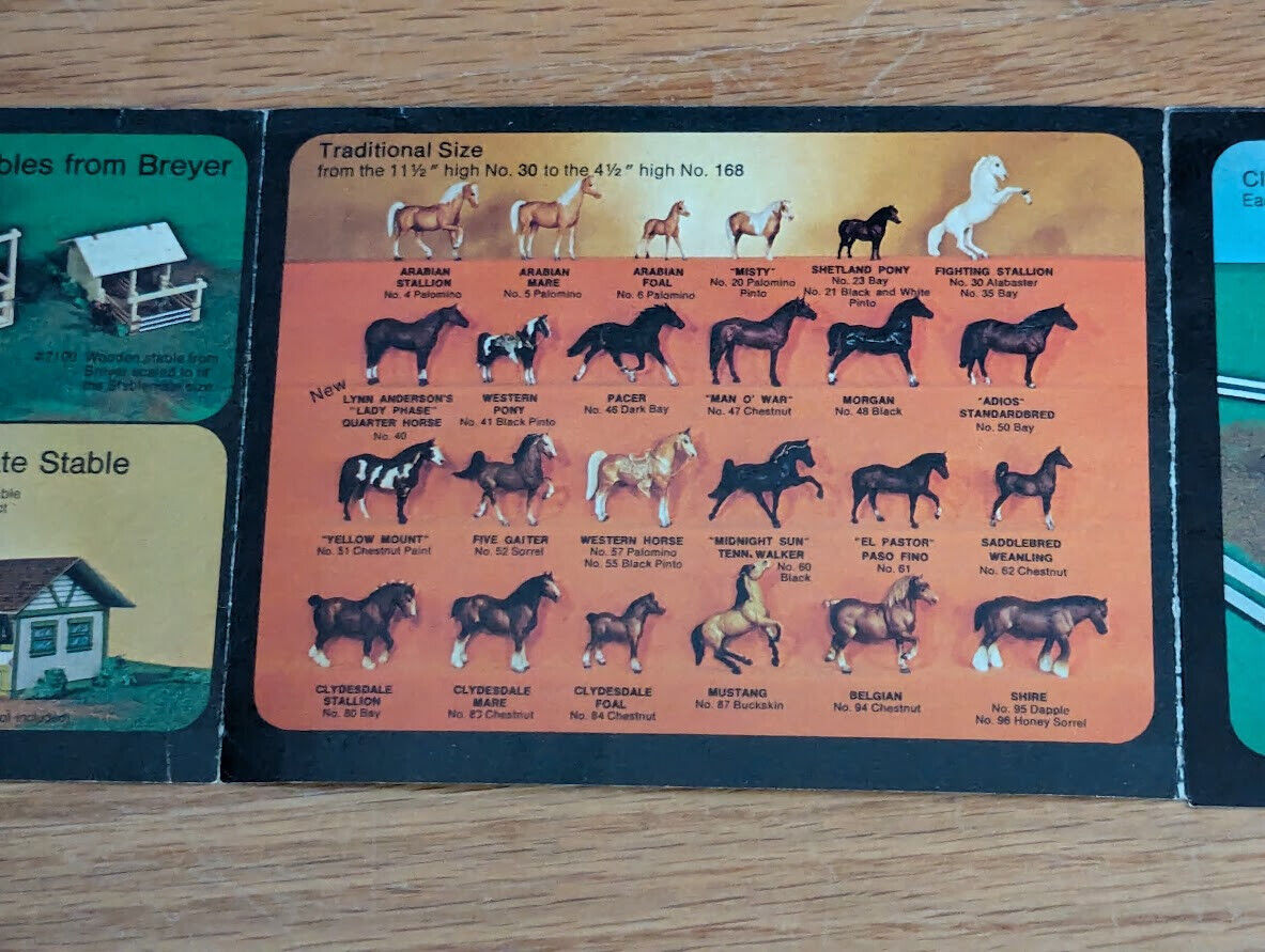 1976 Breyer Collectors Manual Horses Stables Animals Boxed Sets COLOR Pamphlet - Fresh Stock Dated October 2025