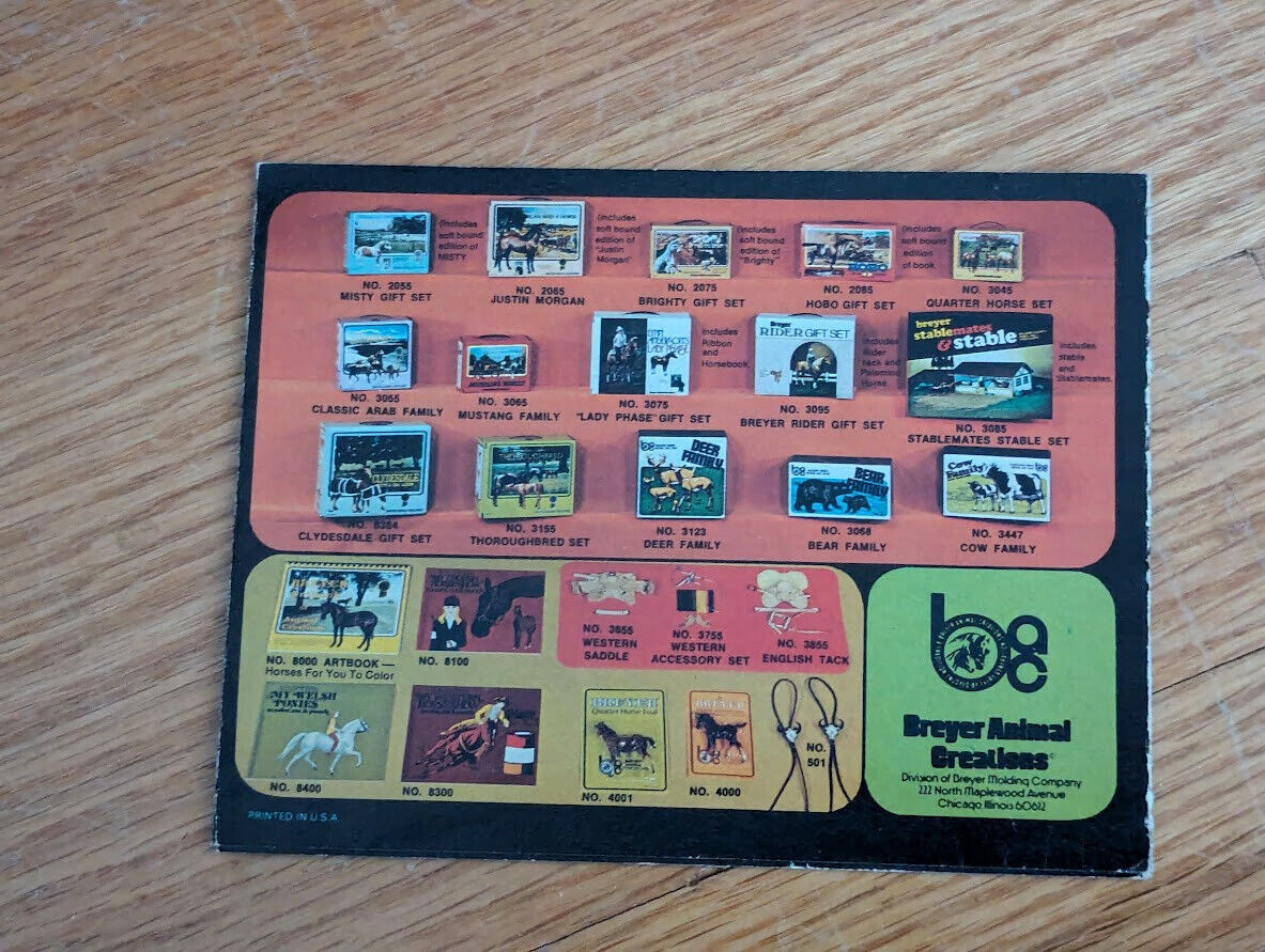1976 Breyer Collectors Manual Horses Stables Animals Boxed Sets COLOR Pamphlet - Fresh Stock Dated October 2025