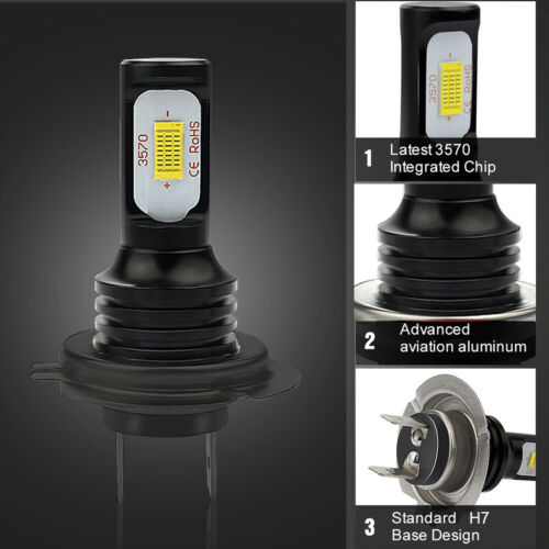 For Yamaha R3 2015 - 2020 - 2x H7 White 6000K LED Headlight Bulbs Upgrade Kit - Fresh Stock Dated October 2025
