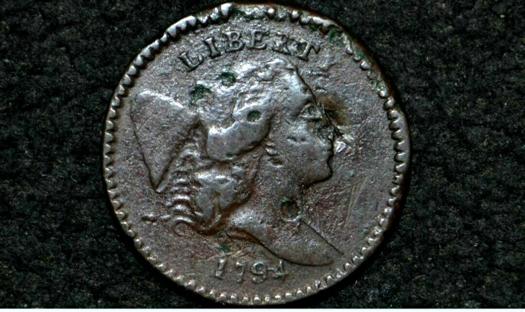 1794 HALF CENT ** C9** Sm. Edge Letters ** NICE BROWN ** VF+ Details ** Dmg. - Fresh Stock Dated October 2025