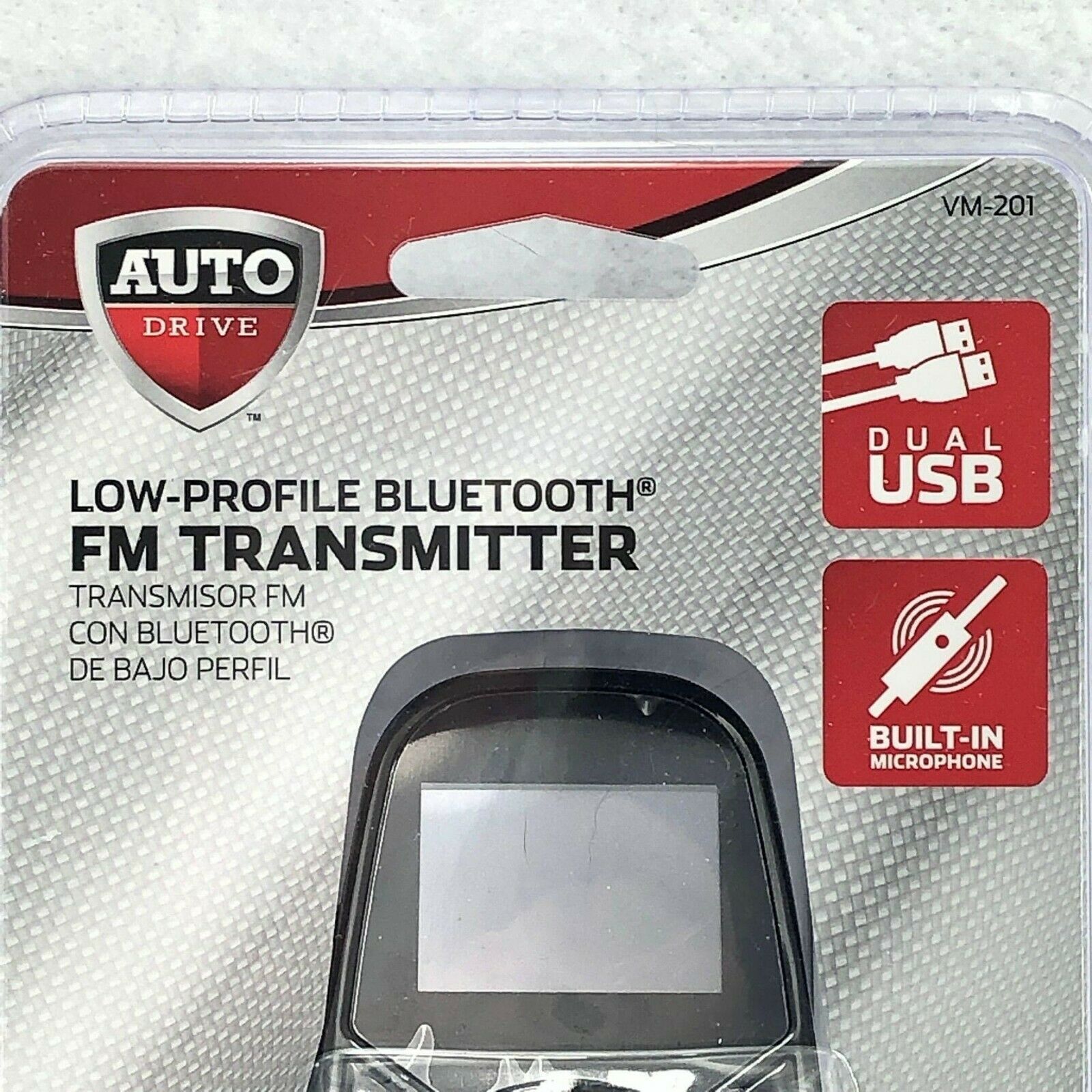 NEW AUTO Drive Low-Profile Bluetooth FM Transmitter Dual USB Built-In Microphone - Fresh Stock Dated October 2025