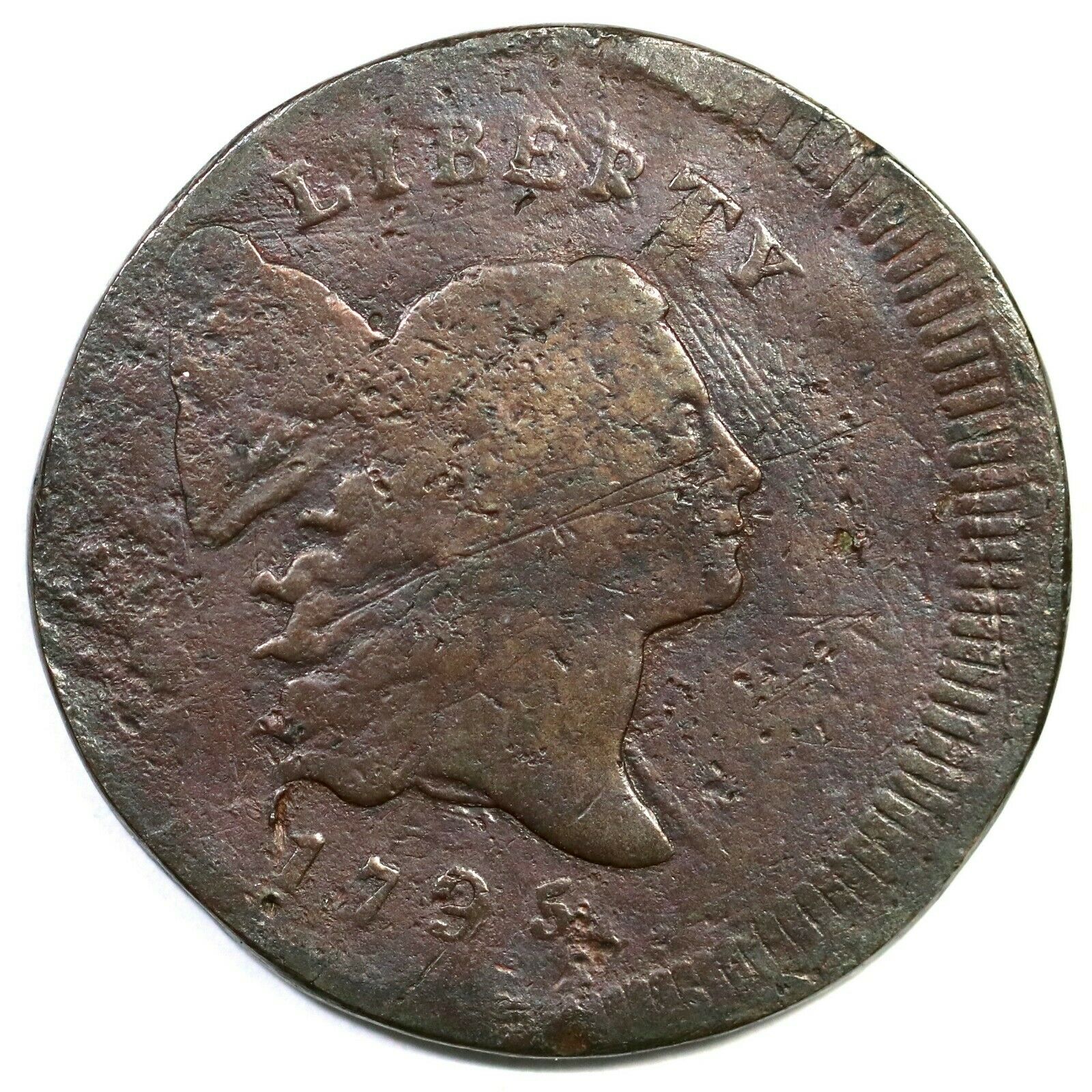 1795 C-3 R-5 Punctuated Date Liberty Cap Half Cent Coin 1/2c - Fresh Stock Dated October 2025