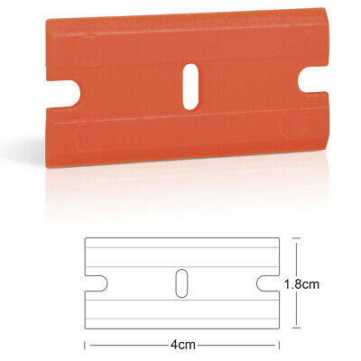 100pcs Plastic Razor Blades +2pc Razor Scraper Double Edged Sticker Removal Tool - Fresh Stock Dated October 2025