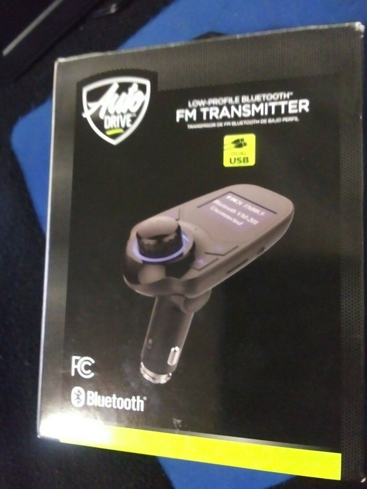 Auto Drive Low Profile Bluetooth FM Transmitter with Dual USB Charging Ports,... - Fresh Stock Dated October 2025