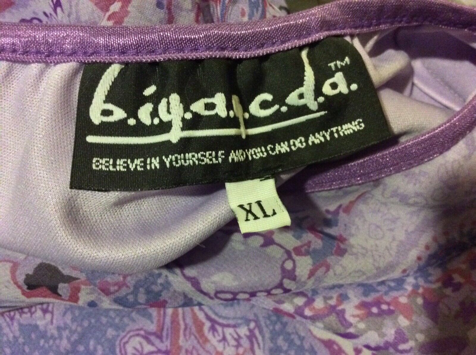 Purple Black Accents Vintage Paisley Flowy Lined Skirt XL Comfy & CUTE - Fresh Stock Dated October 2025