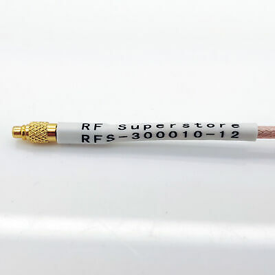 MMCX Male (Plug) to SMA Female (Jack) RG316/U Coaxial Cable Assembly, 12 inch - Fresh Stock Dated October 2025