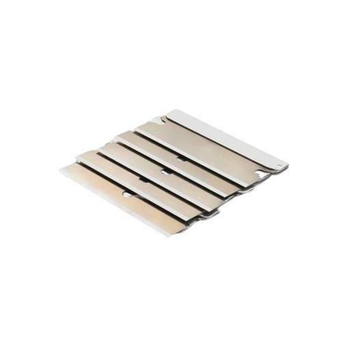 2 Black Mini Razor Scraper w/ 5 Carbon Steel, 5 Dual Edge Plastic Blades - Fresh Stock Dated October 2025