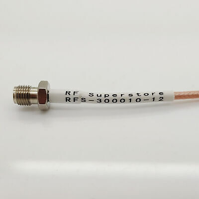 MMCX Male (Plug) to SMA Female (Jack) RG316/U Coaxial Cable Assembly, 12 inch - Fresh Stock Dated October 2025