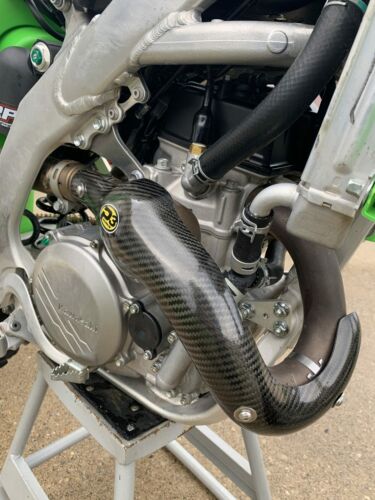 Carbon Fiber Header Heat Shield P3 206074 For 19-21 Kawasaki KX450 - Fresh Stock Dated October 2025