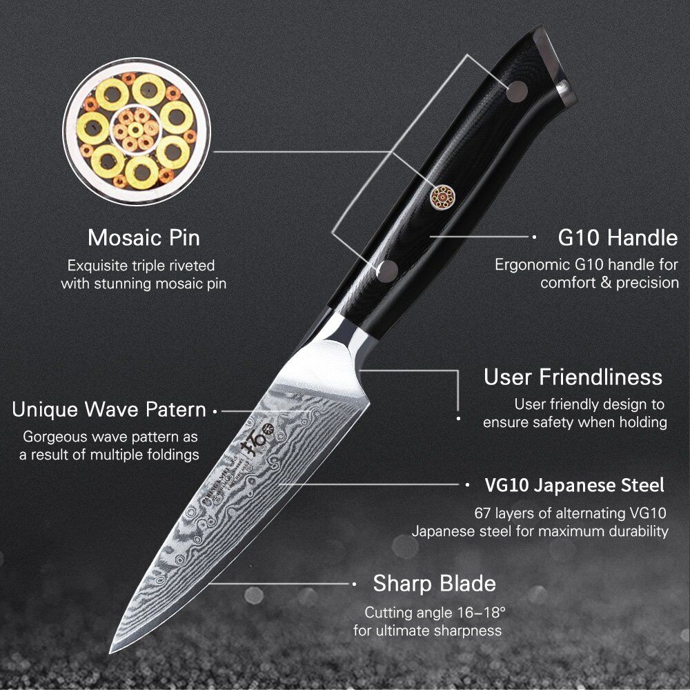 7x TURWHO Chef Knife Cleaver Santoku Japanese VG10 Damascus Steel Kitchen Knife - Fresh Stock Dated October 2025