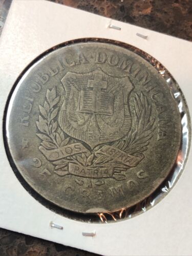 SASA Original Surfaces DOMINICAN REPUBLIC SILVER 1 PESO 1897 A - Fresh Stock Dated October 2025