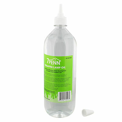 7Penn Odorless Smokeless Lamp Oil Fluid - 32oz Clear Paraffin Oil Lantern Fuel - Fresh Stock Dated October 2025