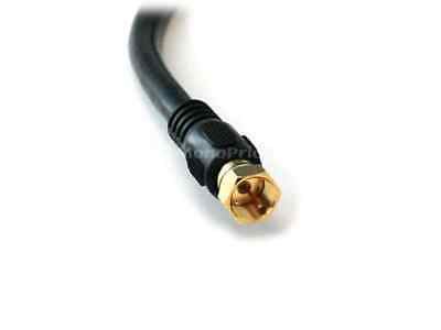 Monoprice 6ft RG6 (18AWG) 75Ohm, Quad Shield, CL2 Coaxial Cable - Black - Fresh Stock Dated October 2025