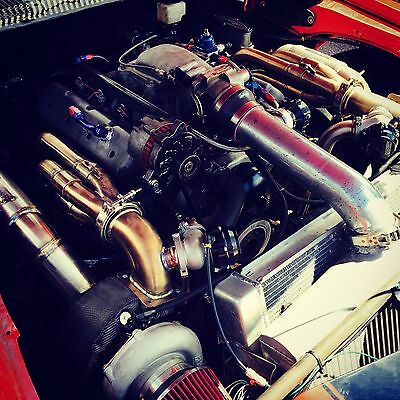 LS turbo headers, 1.75 primaries w/ 2.5 V-band outlet (Brushed Stainless Finish) - Fresh Stock Dated October 2025