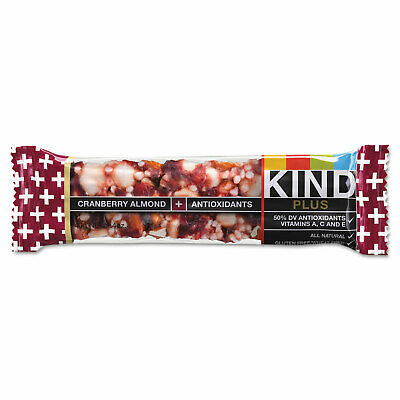 KIND Plus Nutrition Boost Bar Cranberry Almond and Antioxidants 1.4 oz 12/Box - Fresh Stock Dated October 2025