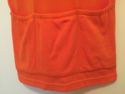 M Vintage FRENCH Eroica FLOCKED CYCLING JERSEY Orange CYCLES ROBERT Sarrians - Fresh Stock Dated October 2025